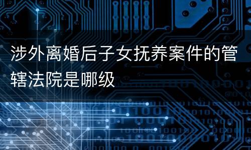 涉外离婚后子女抚养案件的管辖法院是哪级