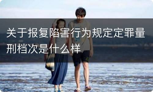 关于报复陷害行为规定定罪量刑档次是什么样