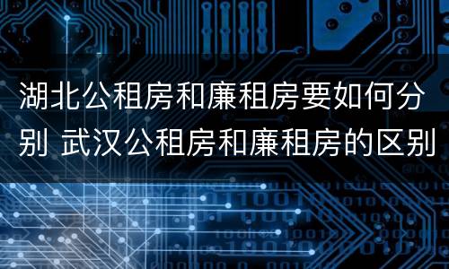 湖北公租房和廉租房要如何分别 武汉公租房和廉租房的区别