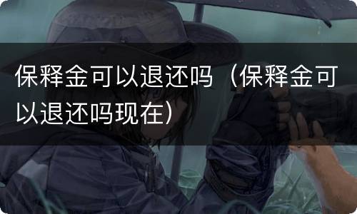 保释金可以退还吗（保释金可以退还吗现在）