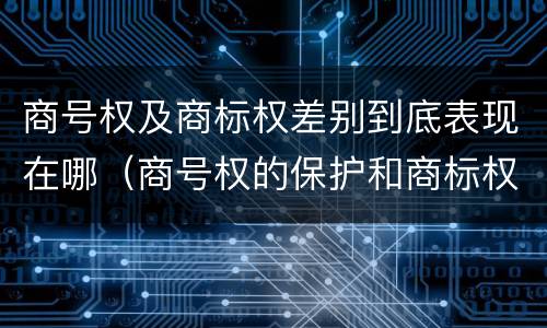 商号权及商标权差别到底表现在哪（商号权的保护和商标权的保护一样是全国性范围的）