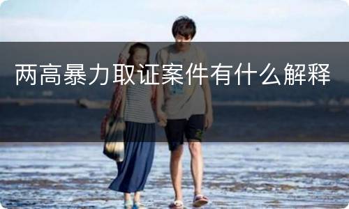 两高暴力取证案件有什么解释