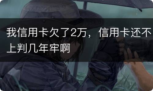 我信用卡欠了2万，信用卡还不上判几年牢啊