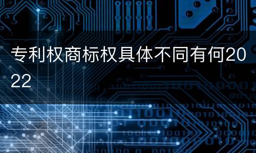 专利权商标权具体不同有何2022