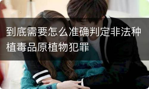 到底需要怎么准确判定非法种植毒品原植物犯罪