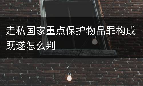 走私国家重点保护物品罪构成既遂怎么判