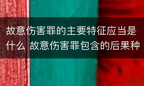 故意伤害罪的主要特征应当是什么 故意伤害罪包含的后果种类