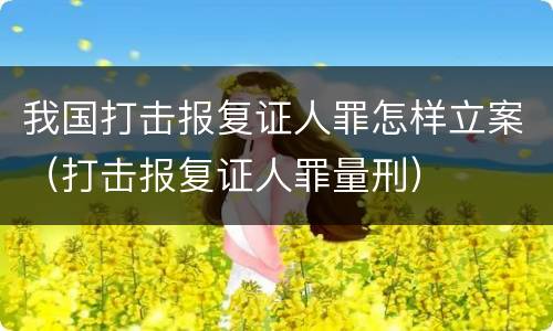 我国打击报复证人罪怎样立案（打击报复证人罪量刑）
