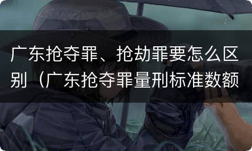 广东抢夺罪、抢劫罪要怎么区别（广东抢夺罪量刑标准数额）