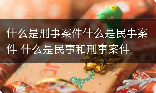 什么是刑事案件什么是民事案件 什么是民事和刑事案件