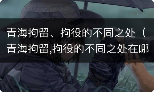 青海拘留、拘役的不同之处（青海拘留,拘役的不同之处在哪）