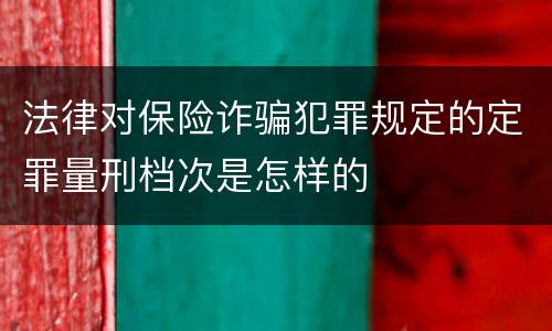 法律对保险诈骗犯罪规定的定罪量刑档次是怎样的