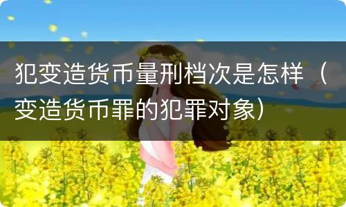 犯变造货币量刑档次是怎样（变造货币罪的犯罪对象）