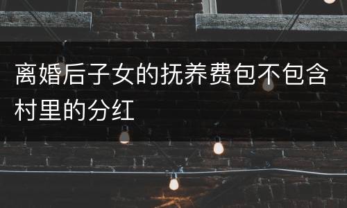离婚后子女的抚养费包不包含村里的分红