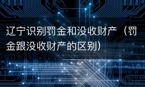 辽宁识别罚金和没收财产（罚金跟没收财产的区别）