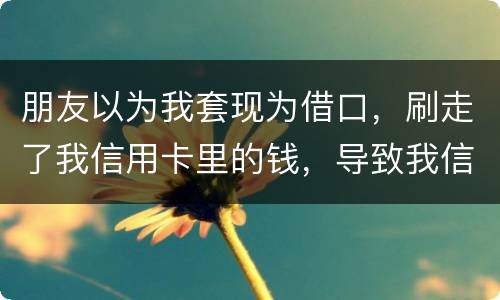 朋友以为我套现为借口，刷走了我信用卡里的钱，导致我信用卡透支，这应该怎么办