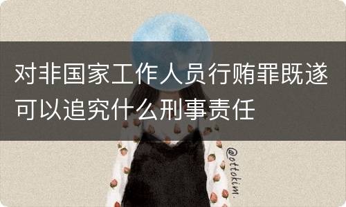 对非国家工作人员行贿罪既遂可以追究什么刑事责任