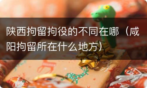 陕西拘留拘役的不同在哪（咸阳拘留所在什么地方）