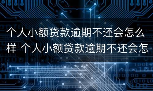 个人小额贷款逾期不还会怎么样 个人小额贷款逾期不还会怎么样吗