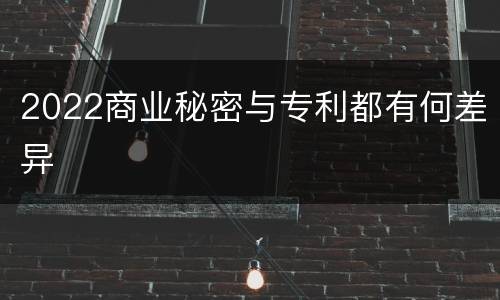 2022商业秘密与专利都有何差异