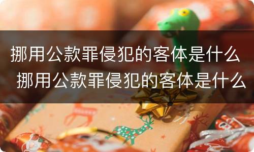 挪用公款罪侵犯的客体是什么 挪用公款罪侵犯的客体是什么意思