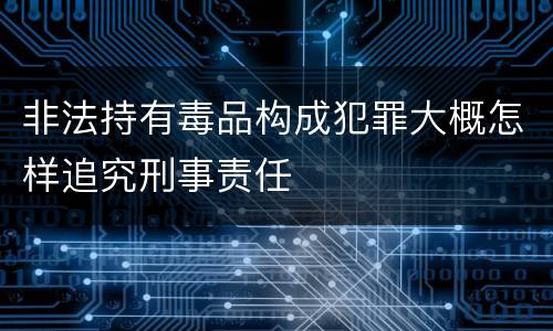 非法持有毒品构成犯罪大概怎样追究刑事责任