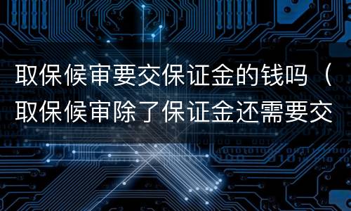 取保候审要交保证金的钱吗（取保候审除了保证金还需要交钱么）