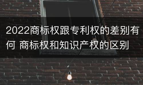2022商标权跟专利权的差别有何 商标权和知识产权的区别