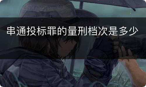 串通投标罪的量刑档次是多少