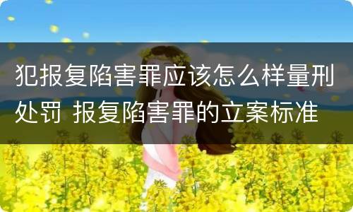 犯报复陷害罪应该怎么样量刑处罚 报复陷害罪的立案标准