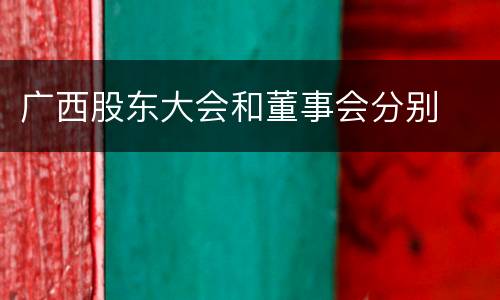 广西股东大会和董事会分别
