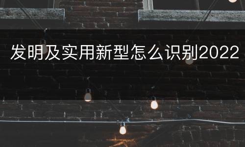 发明及实用新型怎么识别2022