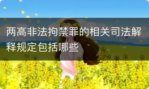 两高非法拘禁罪的相关司法解释规定包括哪些