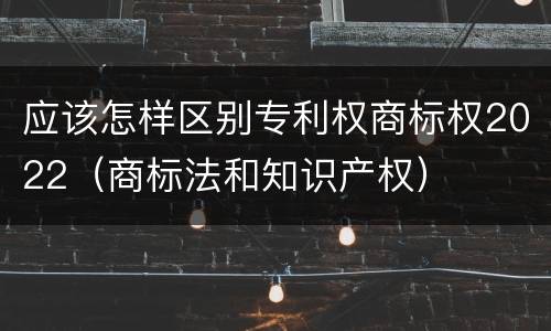 应该怎样区别专利权商标权2022（商标法和知识产权）