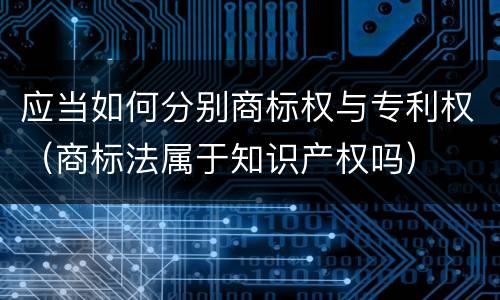 应当如何分别商标权与专利权（商标法属于知识产权吗）
