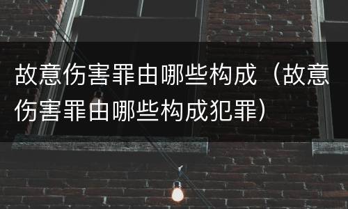 故意伤害罪由哪些构成（故意伤害罪由哪些构成犯罪）