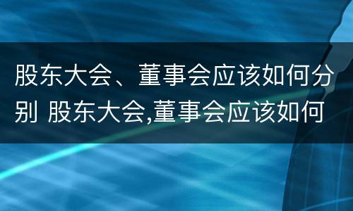 股东大会、董事会应该如何分别 股东大会,董事会应该如何分别设立