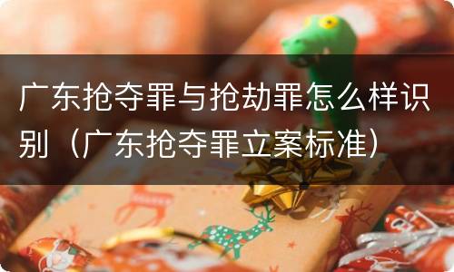 广东抢夺罪与抢劫罪怎么样识别（广东抢夺罪立案标准）
