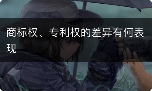 商标权、专利权的差异有何表现