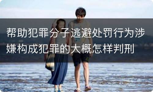 帮助犯罪分子逃避处罚行为涉嫌构成犯罪的大概怎样判刑