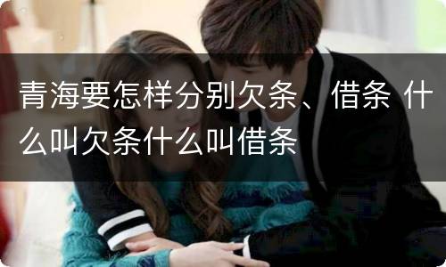 青海要怎样分别欠条、借条 什么叫欠条什么叫借条