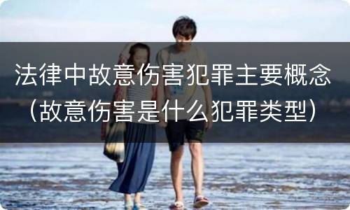法律中故意伤害犯罪主要概念（故意伤害是什么犯罪类型）