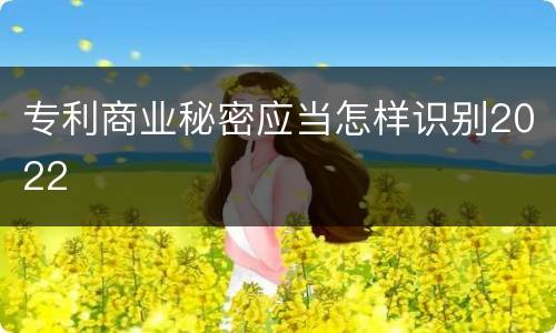 专利商业秘密应当怎样识别2022