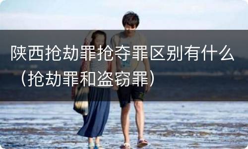 陕西抢劫罪抢夺罪区别有什么（抢劫罪和盗窃罪）