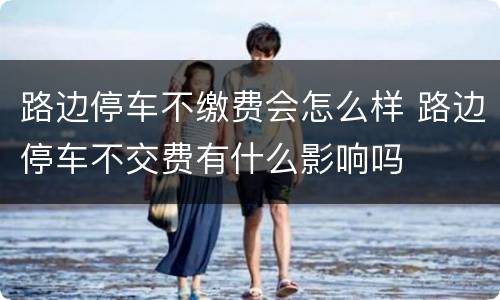 路边停车不缴费会怎么样 路边停车不交费有什么影响吗