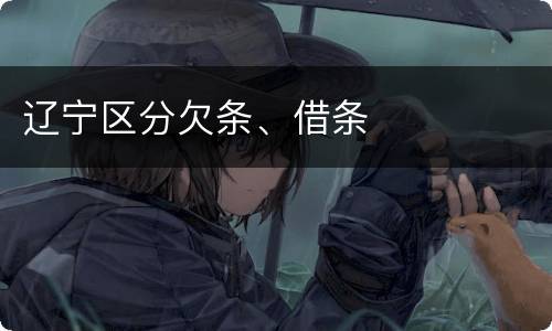 辽宁区分欠条、借条