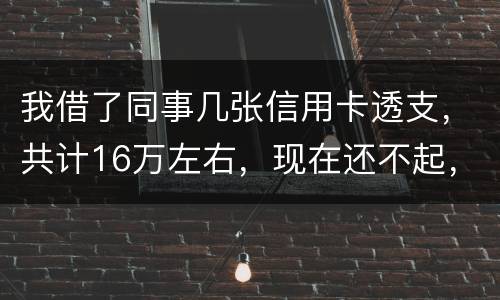 我借了同事几张信用卡透支,共计16万左右,现在还不起,要付刑事责任吗