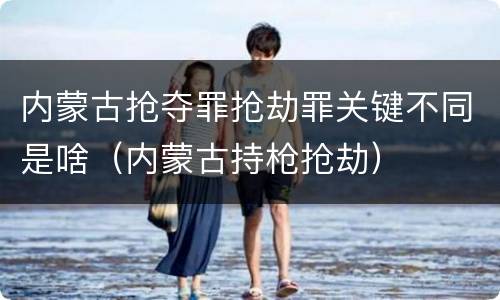 内蒙古抢夺罪抢劫罪关键不同是啥（内蒙古持枪抢劫）