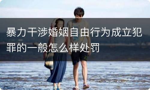 暴力干涉婚姻自由行为成立犯罪的一般怎么样处罚