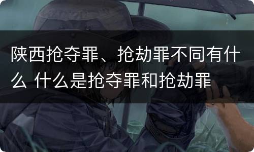 陕西抢夺罪、抢劫罪不同有什么 什么是抢夺罪和抢劫罪